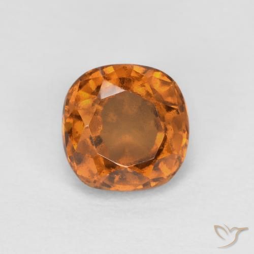 0.82ct Naturel Orange jaunâtre Grenat Hessonite, Coussin, SI