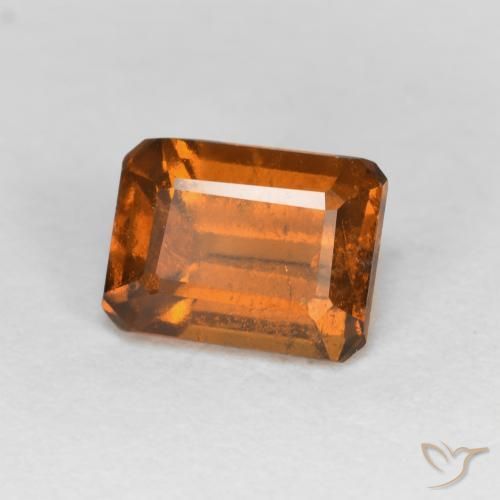 Grenat Hessonite Orange moyen naturelle Octogone / coupe Émeraude, 1.25 ct, VS-SI
