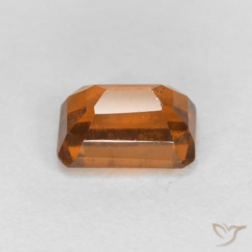 Grenat Hessonite Ambre orange naturelle Octogone / coupe Émeraude, 1.33 ct, VS-SI