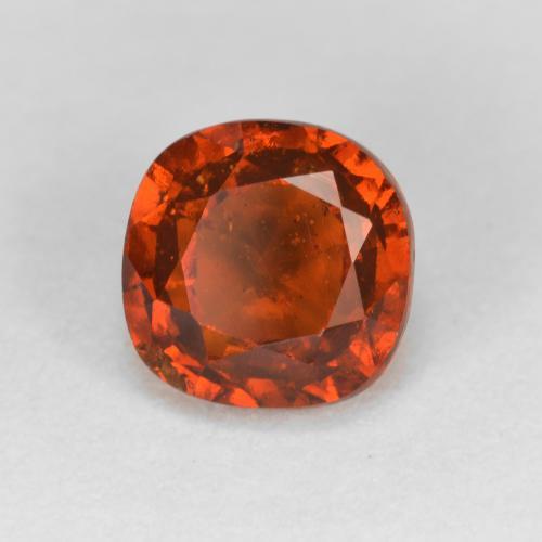 Grenat Hessonite Orange foncé naturelle Coupe coussin, 1.52 ct, VS-SI