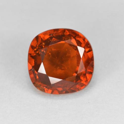 Grenat Hessonite Orange foncé naturelle Coupe coussin, 1.52 ct, VS-SI