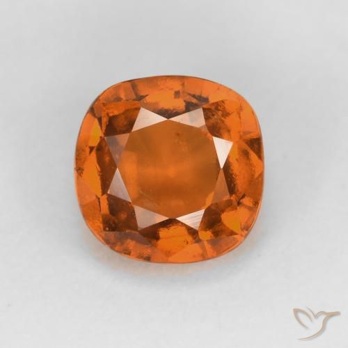 Grenat Hessonite Orange moyen naturelle Coussin, 1.52 ct, VS-SI