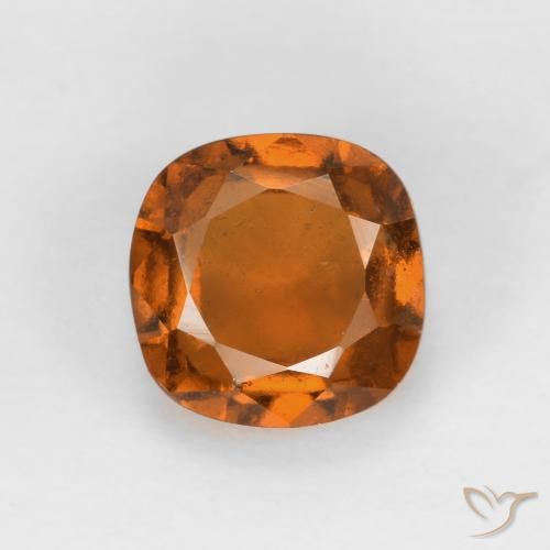 1.53ct Naturel Orange moyen-foncé Grenat Hessonite, Coussin, VS-SI