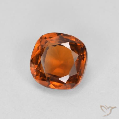 Grenat Hessonite Ambre orange naturelle Coussin, 1.49 ct, VS