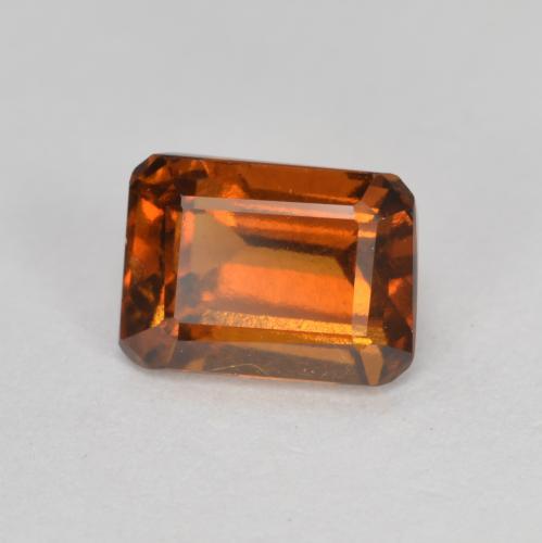 Grenat Hessonite Ambre orange naturelle Taille émeraude, 1.51 ct, VS