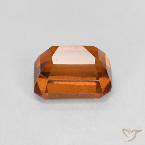 Grenat Hessonite Orange foncé naturelle Octogone / coupe Émeraude, 1.60 ct, VS