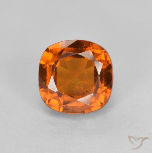 Grenat Hessonite Orange moyen-foncé naturelle Coussin, 1.65 ct, VS