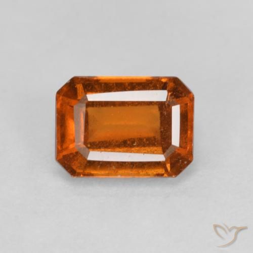 1.41ct Naturel Orange moyen-foncé Grenat Hessonite, Taille émeraude, VS