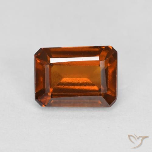 Grenat Hessonite Orange moyen naturelle Octogone / coupe Émeraude, 1.44 ct, VS