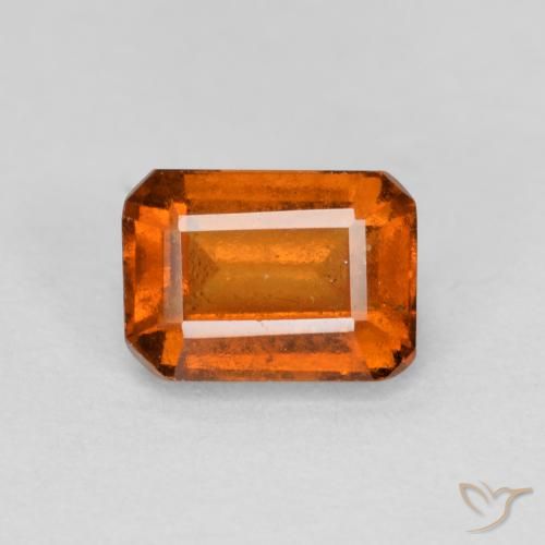 Grenat Hessonite Orange foncé naturelle Octogone / coupe Émeraude, 1.46 ct, VS