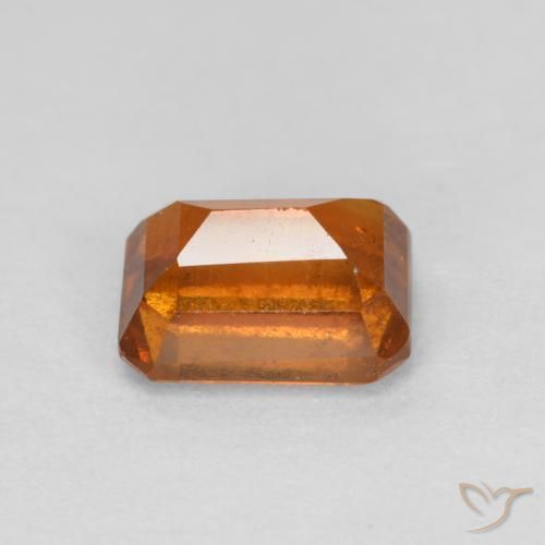 Grenat Hessonite Orange foncé naturelle Octogone / coupe Émeraude, 1.46 ct, VS