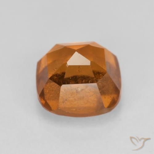 Grenat Hessonite Orange jaunâtre naturelle Coussin, 1.52 ct, VS-SI