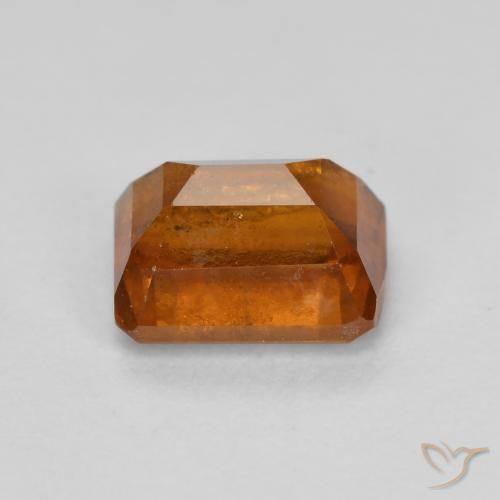 Grenat Hessonite Orange foncé naturelle Octogone / coupe Émeraude, 1.61 ct, VS-SI