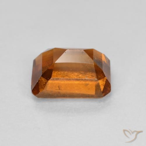 Grenat Hessonite Ambre orange naturelle Octogone / coupe Émeraude, 1.46 ct, VS-SI