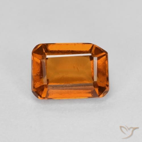 Grenat Hessonite Orange moyen-foncé naturelle Octogone / coupe Émeraude, 1.44 ct, VS-SI