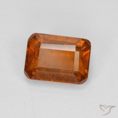 Grenat Hessonite Orange moyen-foncé naturelle Octogone / coupe Émeraude, 1.52 ct, VS-SI