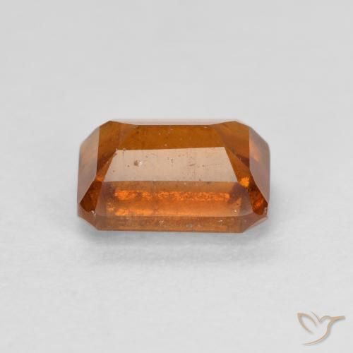 Grenat Hessonite Orange moyen-foncé naturelle Octogone / coupe Émeraude, 1.52 ct, VS-SI