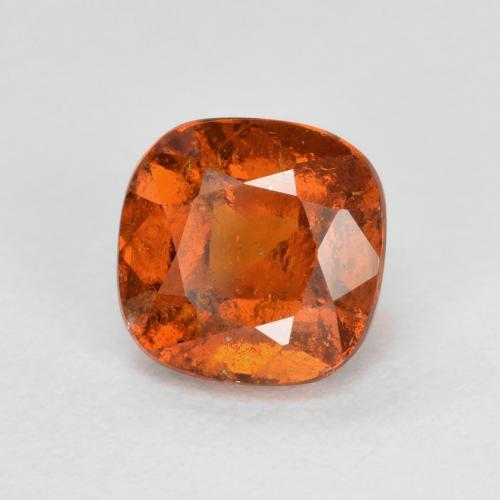 Grenat Hessonite Ambre orange naturelle Coupe coussin, 1.47 ct, VS-SI