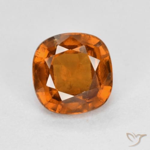Grenat Hessonite Orange moyen-foncé naturelle Coussin, 1.37 ct, VS-SI