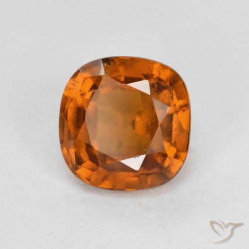 Grenat Hessonite Orange moyen-foncé naturelle Coussin, 1.37 ct, VS-SI