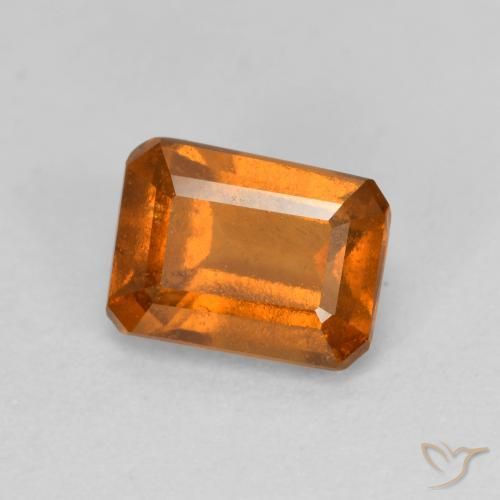 Grenat Hessonite Orange moyen-foncé naturelle Octogone / coupe Émeraude, 1.43 ct, VS-SI