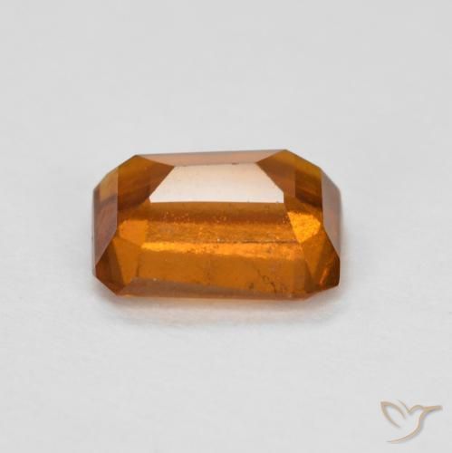 Grenat Hessonite Orange jaunâtre naturelle Octogone / coupe Émeraude, 1.28 ct, VS-SI