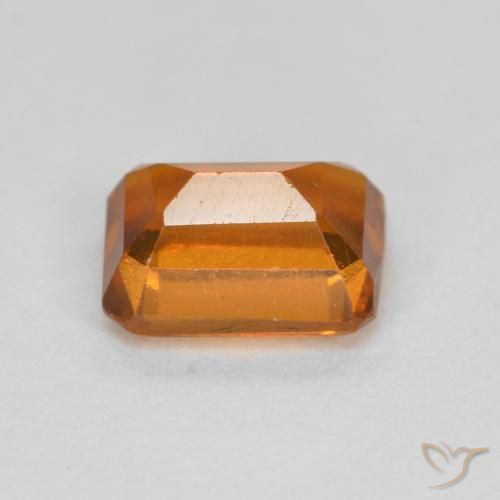 Grenat Hessonite Orange moyen-foncé naturelle Octogone / coupe Émeraude, 1.42 ct, VS