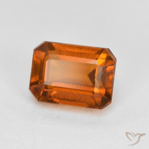1.71ct Naturel Orange rougeâtre Grenat Hessonite, Taille émeraude, VS