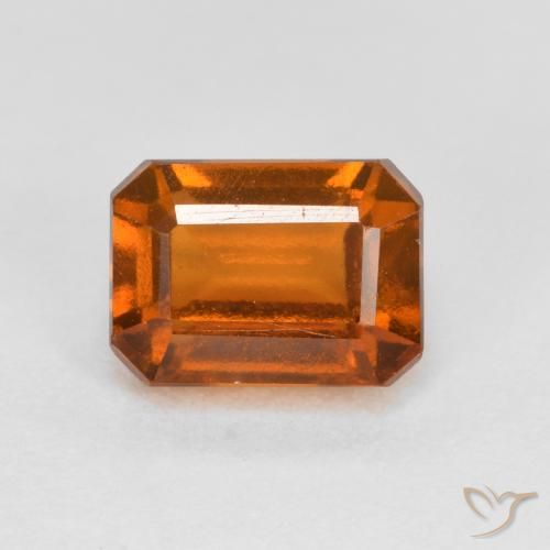 Grenat Hessonite Orange rougeâtre naturelle Octogone / coupe Émeraude, 1.71 ct, VS