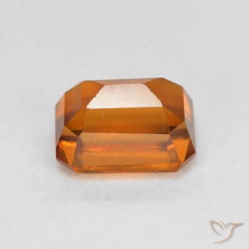 Grenat Hessonite Orange rougeâtre naturelle Octogone / coupe Émeraude, 1.71 ct, VS