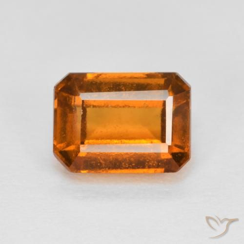 1.49ct Naturel Orange jaunâtre Grenat Hessonite, Taille émeraude, VS