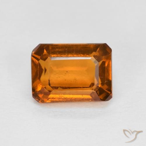 Grenat Hessonite Orange jaunâtre naturelle Octogone / coupe Émeraude, 1.48 ct, VS