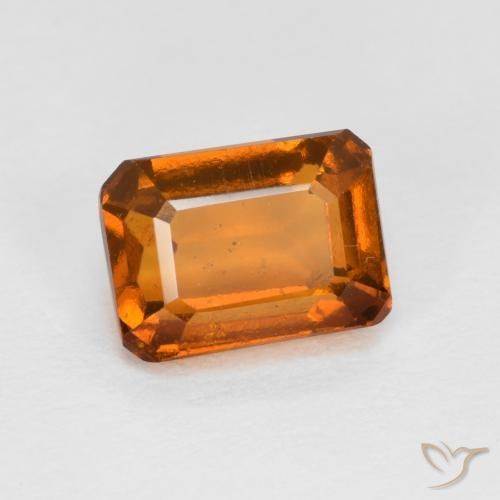 Grenat Hessonite Orange jaunâtre naturelle Octogone / coupe Émeraude, 1.48 ct, VS
