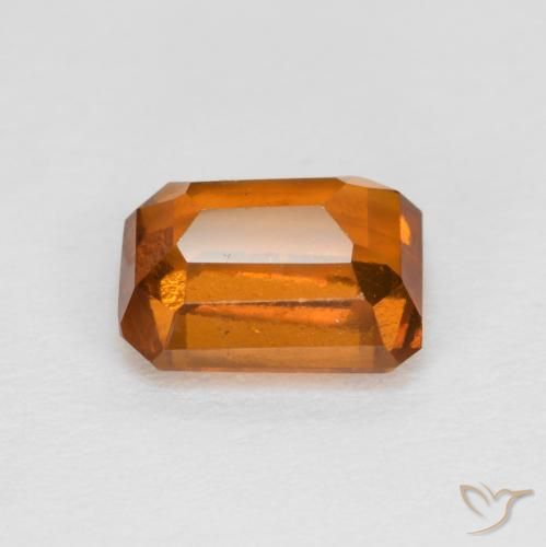 Grenat Hessonite Orange jaunâtre naturelle Octogone / coupe Émeraude, 1.48 ct, VS