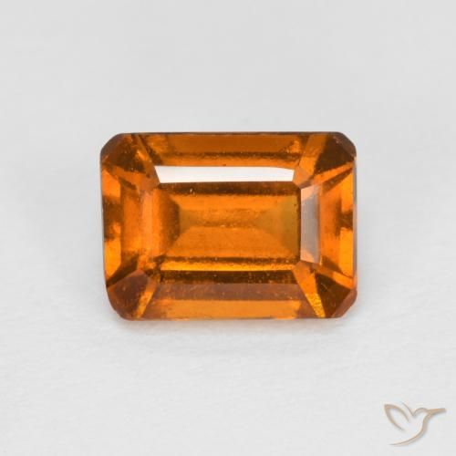 Grenat Hessonite Orange moyen naturelle Octogone / coupe Émeraude, 1.44 ct, VS