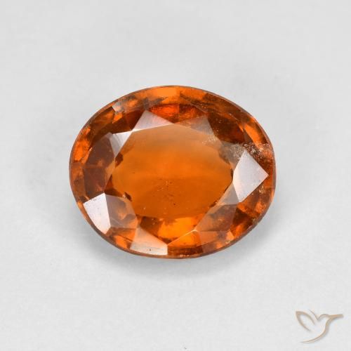 Grenat Hessonite Orange moyen-foncé naturelle ovale, 2.45 ct, VVS-VS