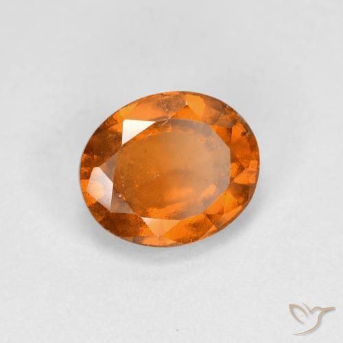 Grenat Hessonite Orange moyen naturelle ovale, 1.89 ct, VS