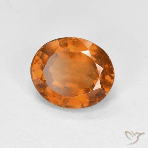 Grenat Hessonite Orange foncé naturelle ovale, 2.07 ct, VS
