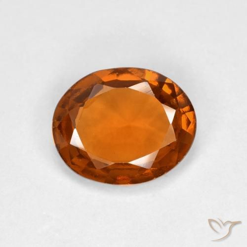 Grenat Hessonite Orange moyen naturelle ovale, 1.56 ct, VS
