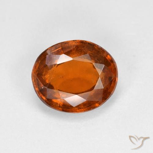 1.62ct Naturel Orange moyen-foncé Grenat Hessonite, ovale, VS