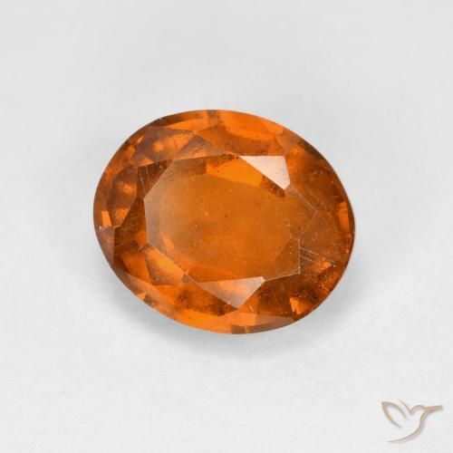 Grenat Hessonite Orange moyen-foncé naturelle ovale, 2.48 ct, VS