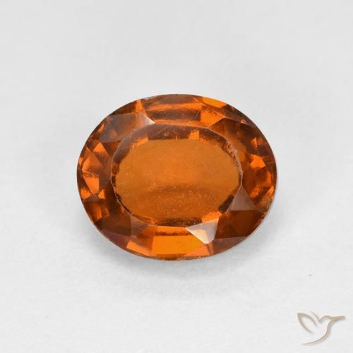 Grenat Hessonite Orange moyen-foncé naturelle ovale, 2.14 ct, VS