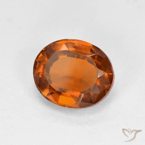 Grenat Hessonite Orange moyen-foncé naturelle ovale, 2.14 ct, VS