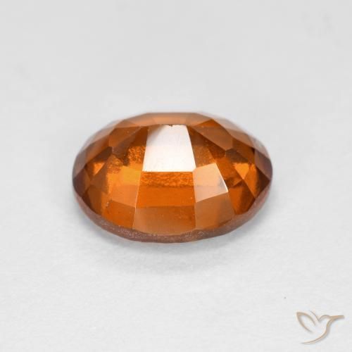 Grenat Hessonite Orange moyen-foncé naturelle ovale, 2.14 ct, VS