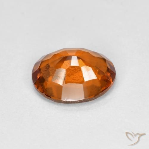 Grenat Hessonite Orange moyen-foncé naturelle ovale, 1.56 ct, VS