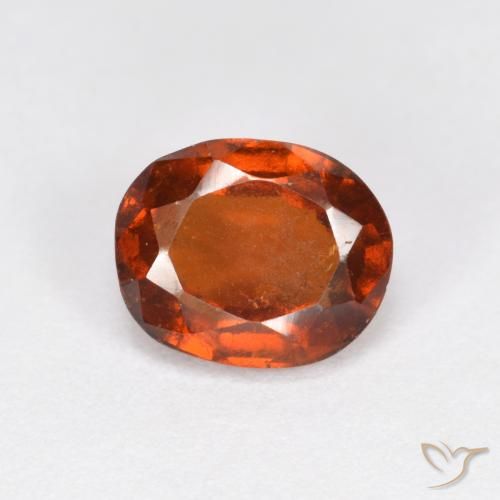 1.43ct Naturel Orange foncé Grenat Hessonite, ovale, VS-SI