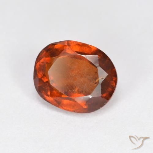 Grenat Hessonite Orange foncé naturelle ovale, 1.43 ct, VS-SI