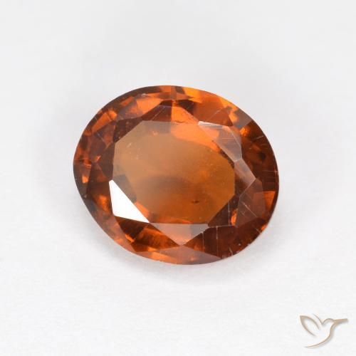 Grenat Hessonite Ambre orange naturelle ovale, 2.23 ct, VS-SI