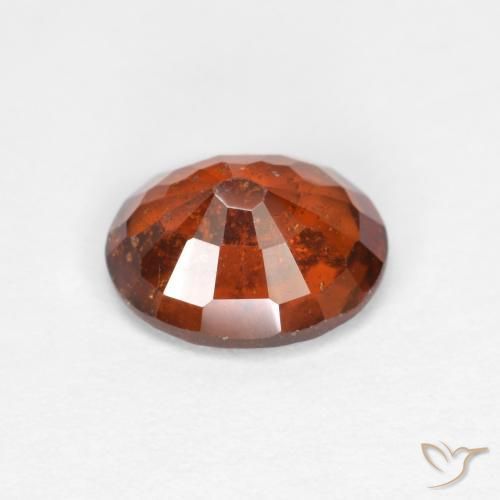 Grenat Hessonite Orange foncé naturelle ovale, 1.58 ct, VS-SI