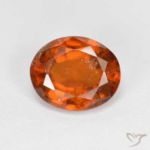 2.83ct Naturel Ambre orange Grenat Hessonite, ovale, VS-SI